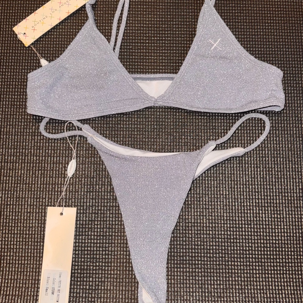 NWT Boutine LA Storm Blue Glitter Bikini